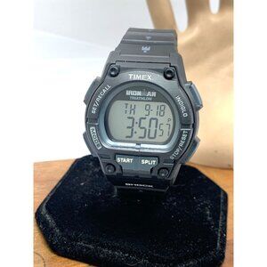 Timex Men's Watch T5K196 Ironman Quartz Digital Indiglo Black Rubber Band 42mm